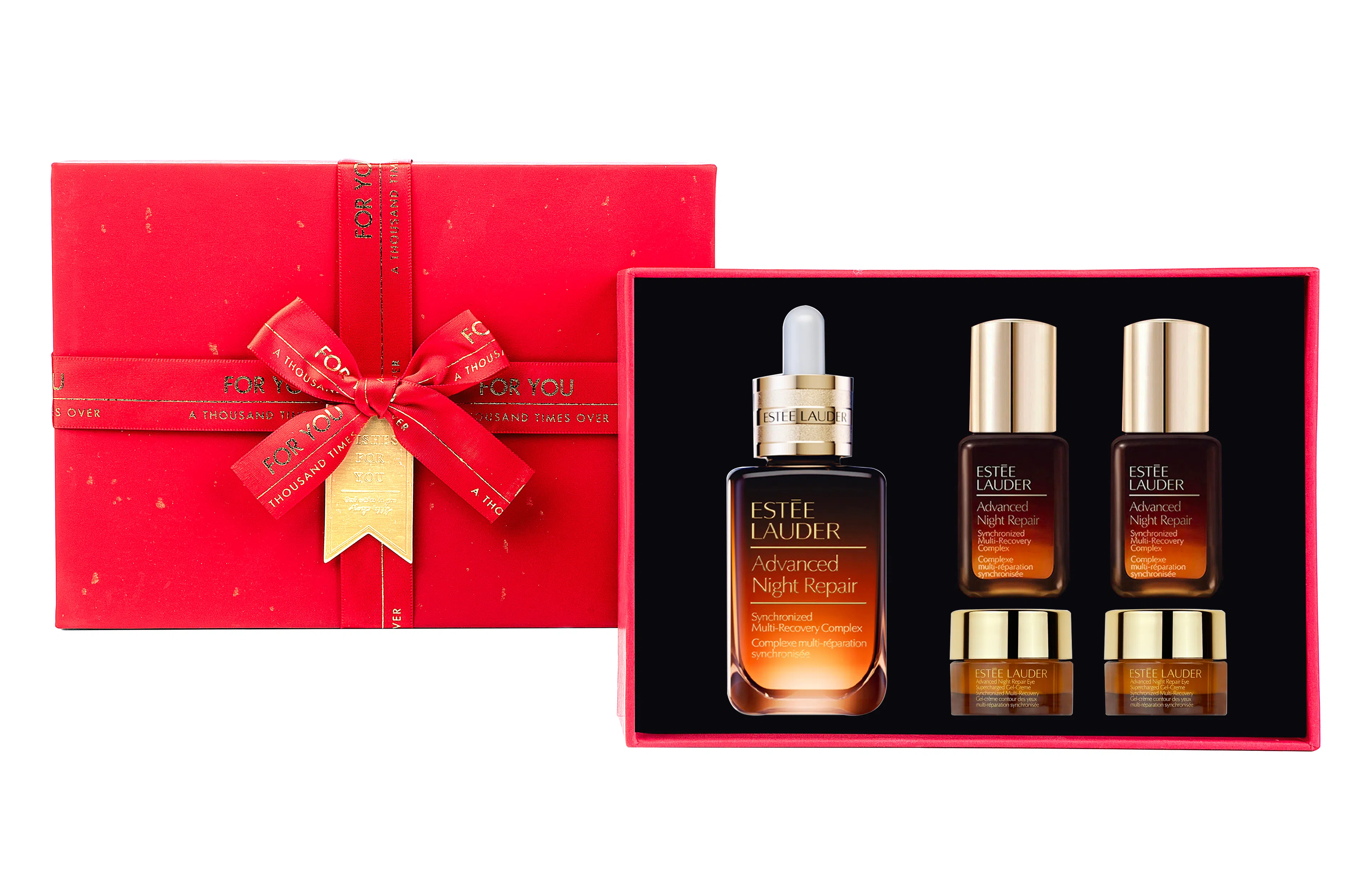 雅诗兰黛 奢宠六件礼 小棕瓶 熬夜眼霜 面部精华液 尊享挚爱礼盒 淡纹紧致保湿修护