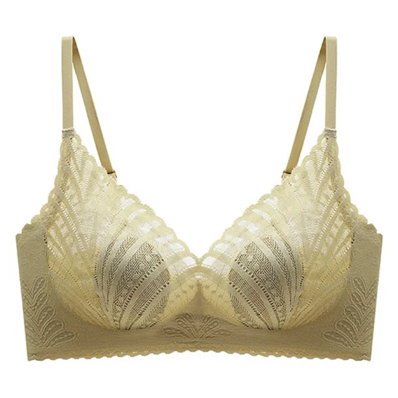 浪莎 兔兔杯纯色收副无痕文胸 女款 豆蔻绿