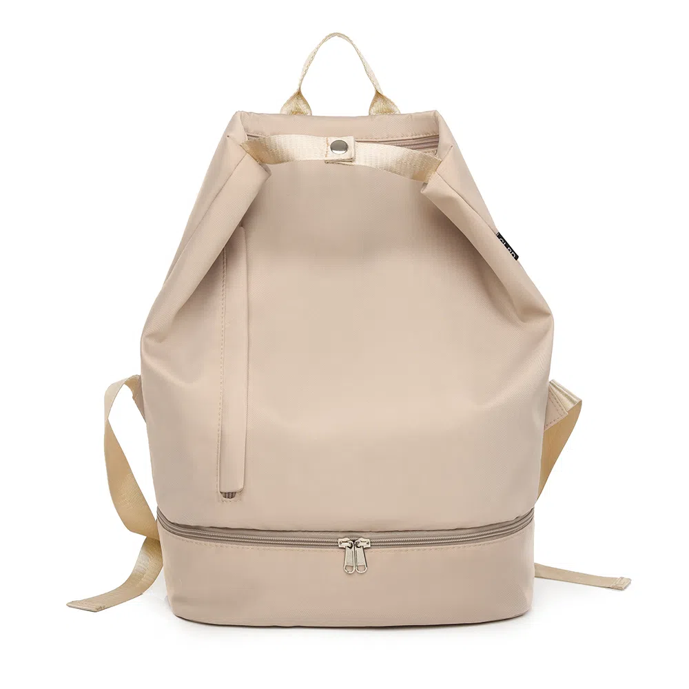 醇龙 运动健身游泳干湿分离带鞋仓大容量沙滩防水收纳袋大学生外出 双肩包 尼龙布 女款 多色