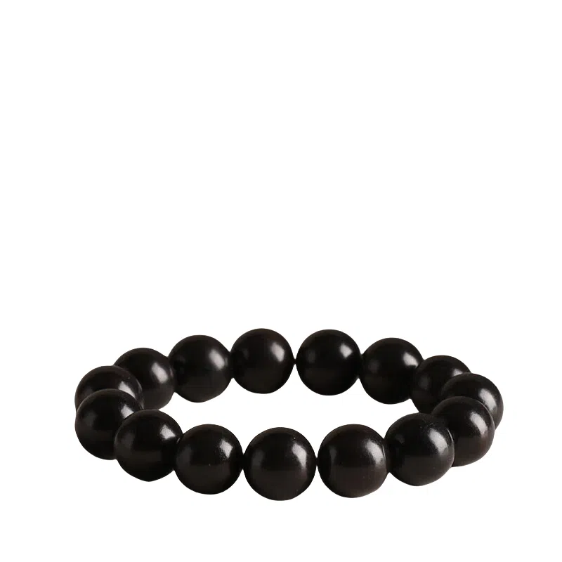 吉千年 印尼沉水级精品乌木紫光檀香 木作 手串 男女同款情侣款 黑檀