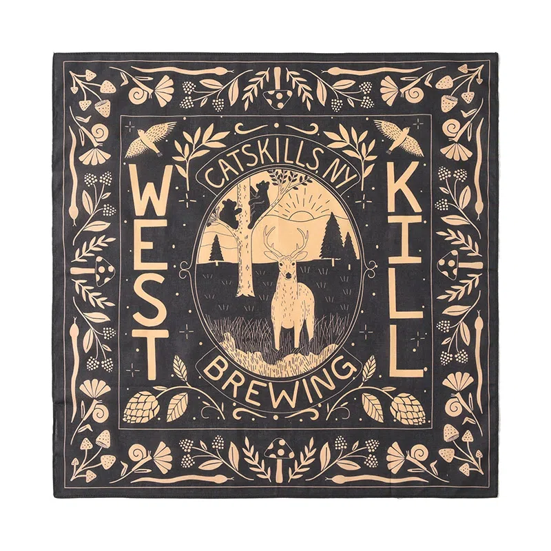 滚烫时光 纯棉美式复古西部风格方巾 头巾 男女同款情侣款