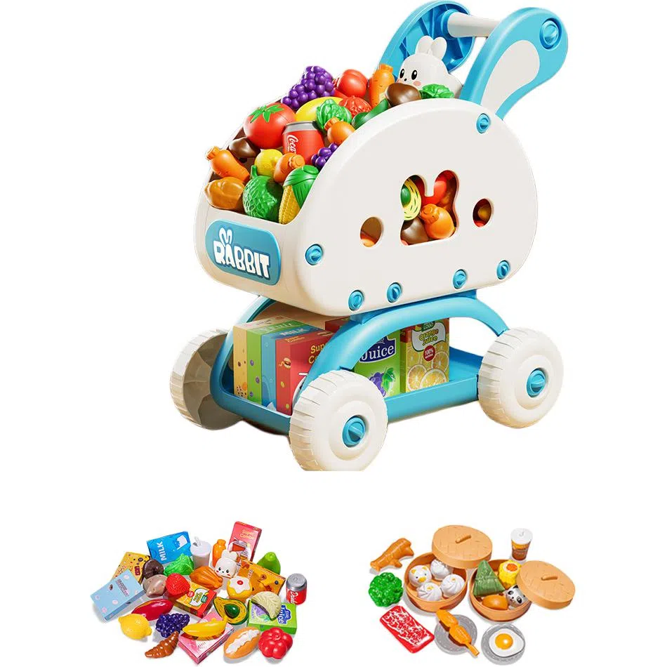 贝杰斯 儿童购物车裸车 宝宝手推车创意过家家厨房超市小推车 玩具