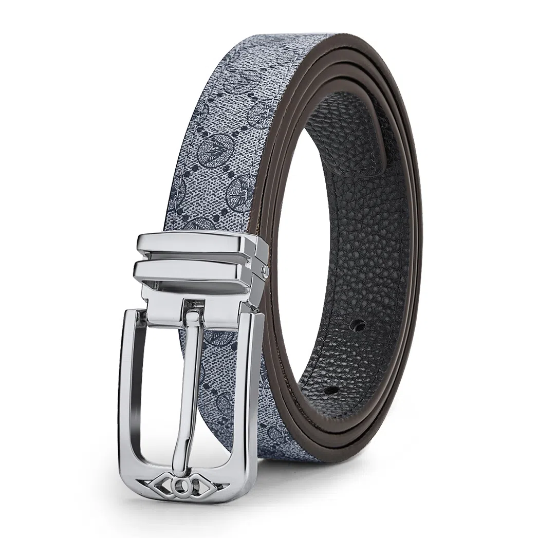 WilliamPOLO Silver Buckle Grey Belt