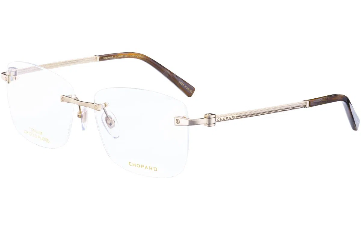 Chopard Essence Square Titanium Gold Optical Frame