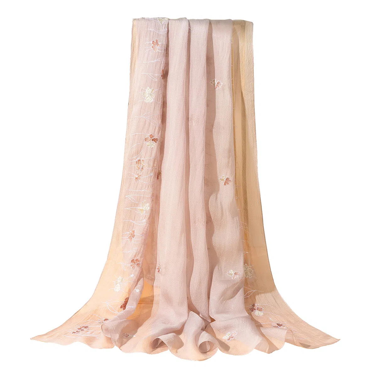 上海故事 真丝刺绣长巾 桑蚕丝 丝巾 女款 情缘韵娜