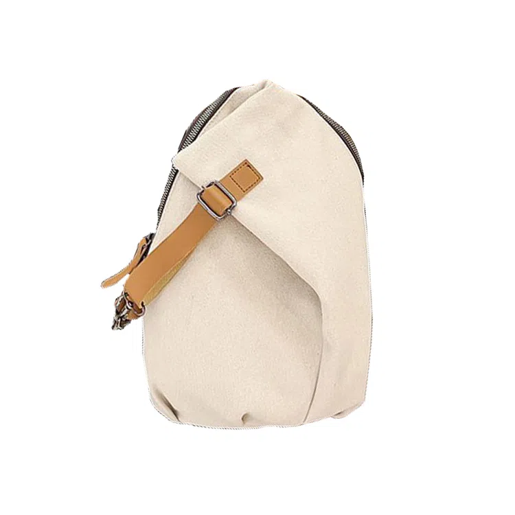 泰克森 运动休闲简约便携 帆布 帆布单肩斜挎胸包 常规 男女同款情侣款 白色/卡其色/黑色/灰色