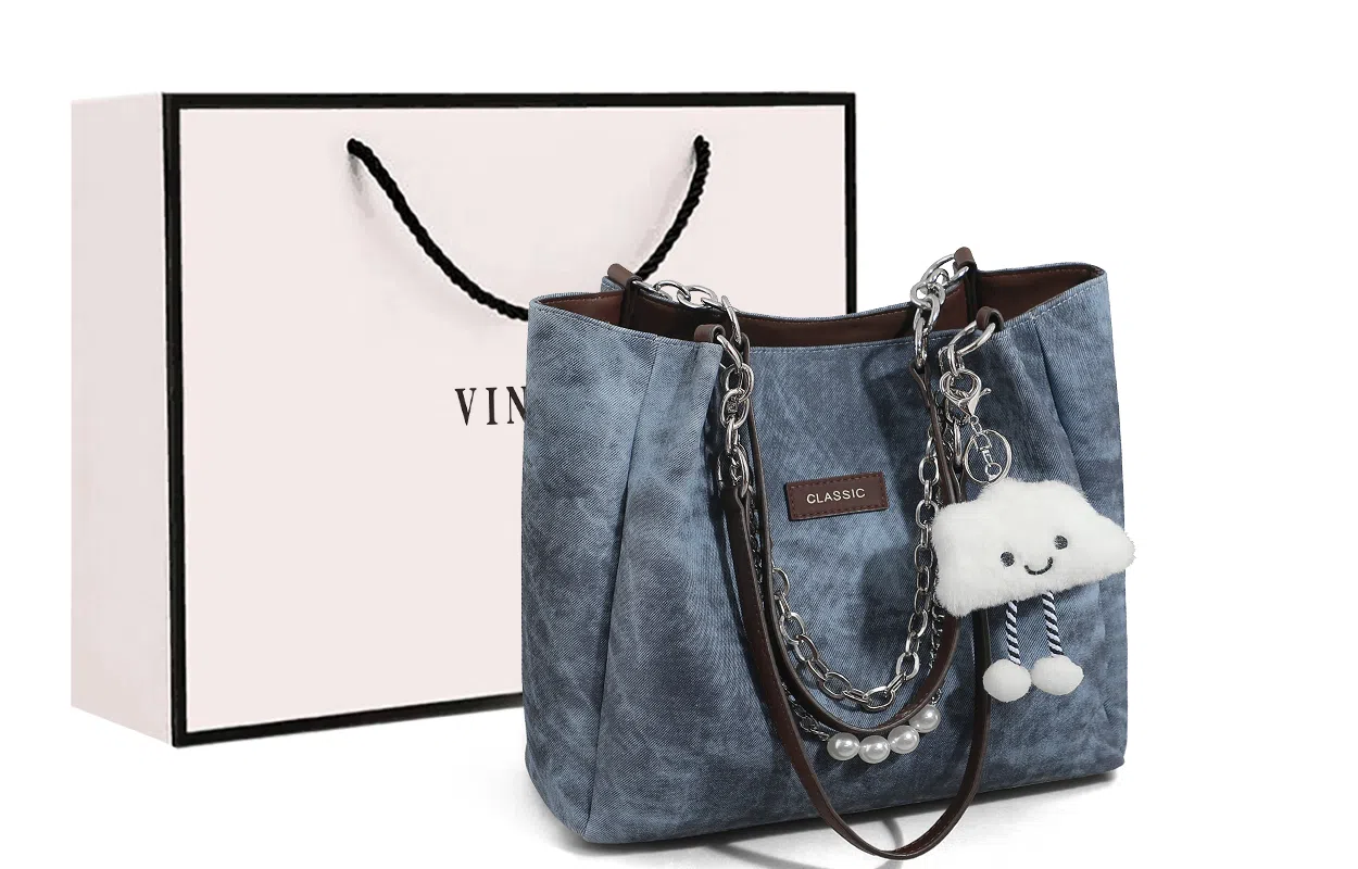 VINEY Tote Bag Blue