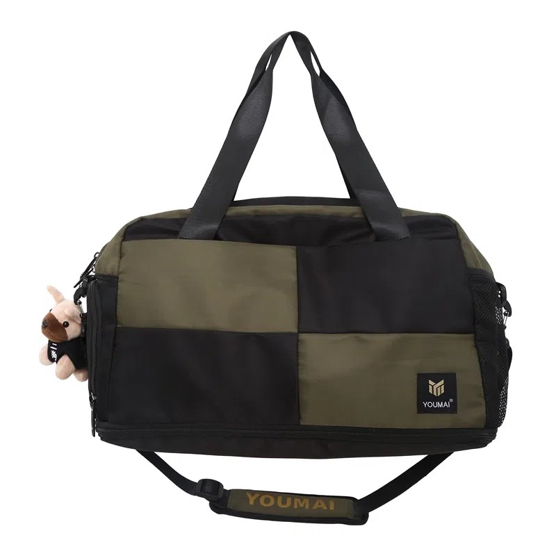 醇龙 大容量干湿分离时尚 尼龙 单肩包 男女同款情侣款 黑/红/黄/卡其/青绿/军绿/粉