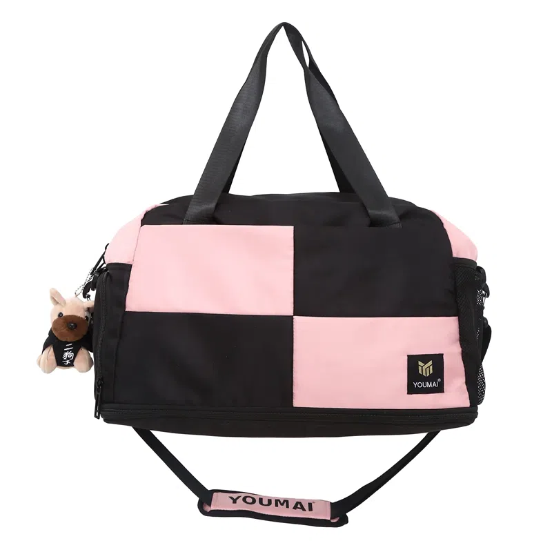 醇龙 大容量干湿分离时尚 尼龙 单肩包 男女同款情侣款 黑/红/黄/卡其/青绿/军绿/粉