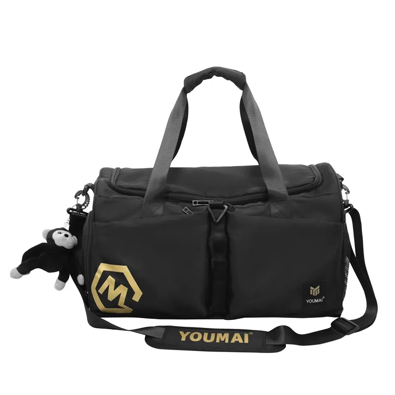 醇龙 多口袋 大容量 干湿分离 尼龙布 单肩斜挎旅行包 常规 男女同款情侣款 黑/卡其/粉/黄/红/青绿/蓝/军绿