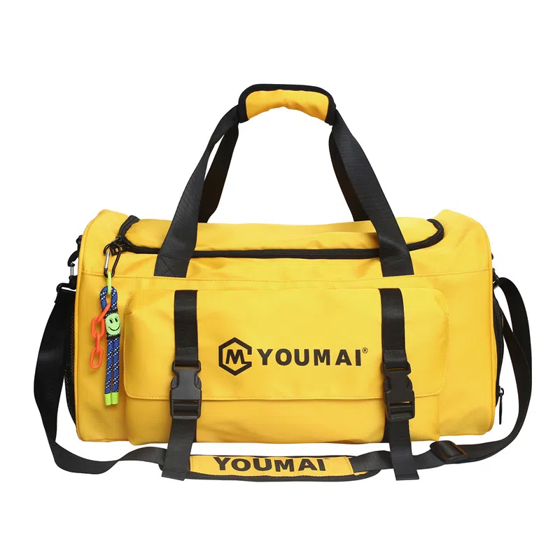 醇龙 大容量 轻便时尚 干湿分离 简约纯色 尼龙 单肩斜挎旅行包 常规 男女同款情侣款 黑/青绿/黄/粉/军绿/卡其