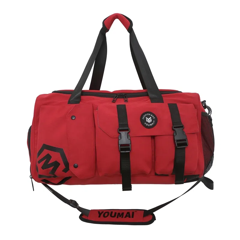 醇龙 休闲简约多功能干湿分离旅游时尚百搭 牛津复合布 旅行包 常规 男女同款情侣款 黑/卡其/红/粉/紫/黄/青绿/牛仔蓝/军绿