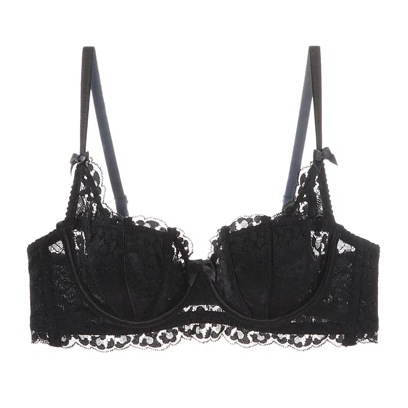 内在密码 超薄透气蕾丝兔耳朵内衣女防下垂聚拢大胸显小文胸