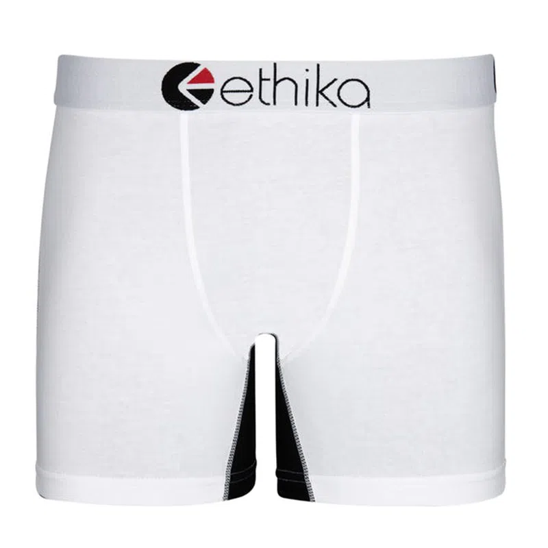 Ethika Logo Print Boxer Briefs White