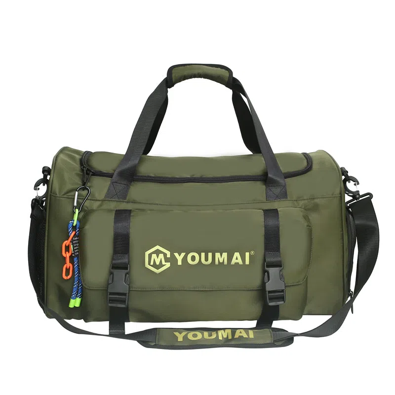 醇龙 大容量 轻便时尚 干湿分离 简约纯色 尼龙 单肩斜挎旅行包 常规 男女同款情侣款 黑/青绿/黄/粉/军绿/卡其