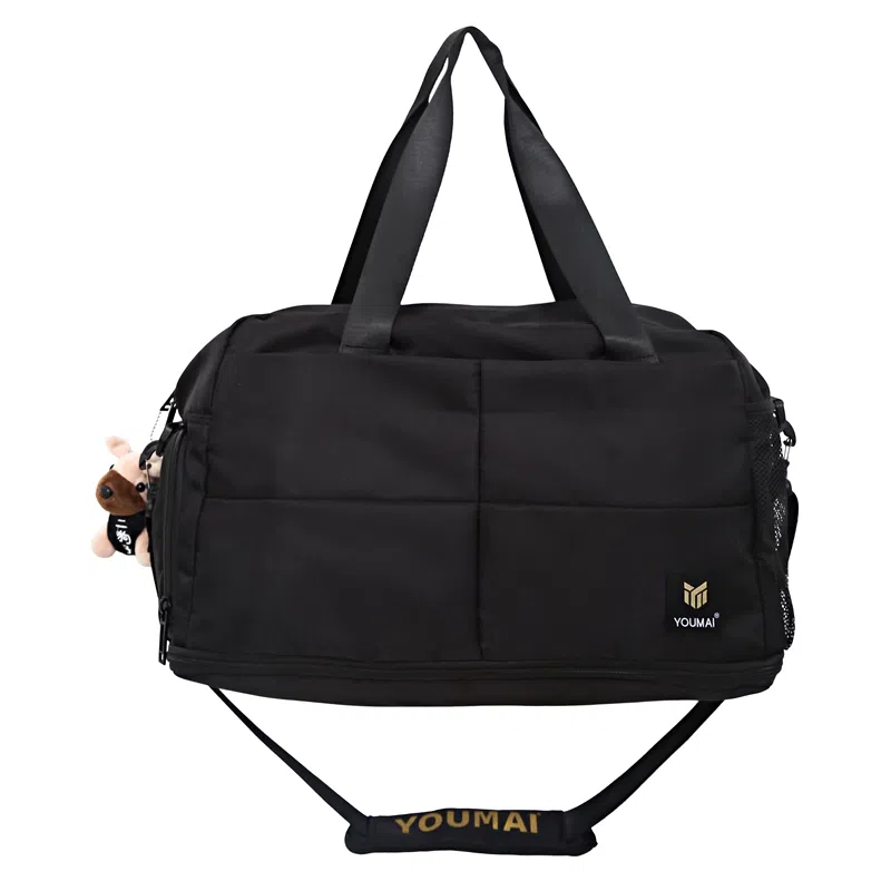 醇龙 大容量干湿分离时尚 尼龙 单肩包 男女同款情侣款 黑/红/黄/卡其/青绿/军绿/粉