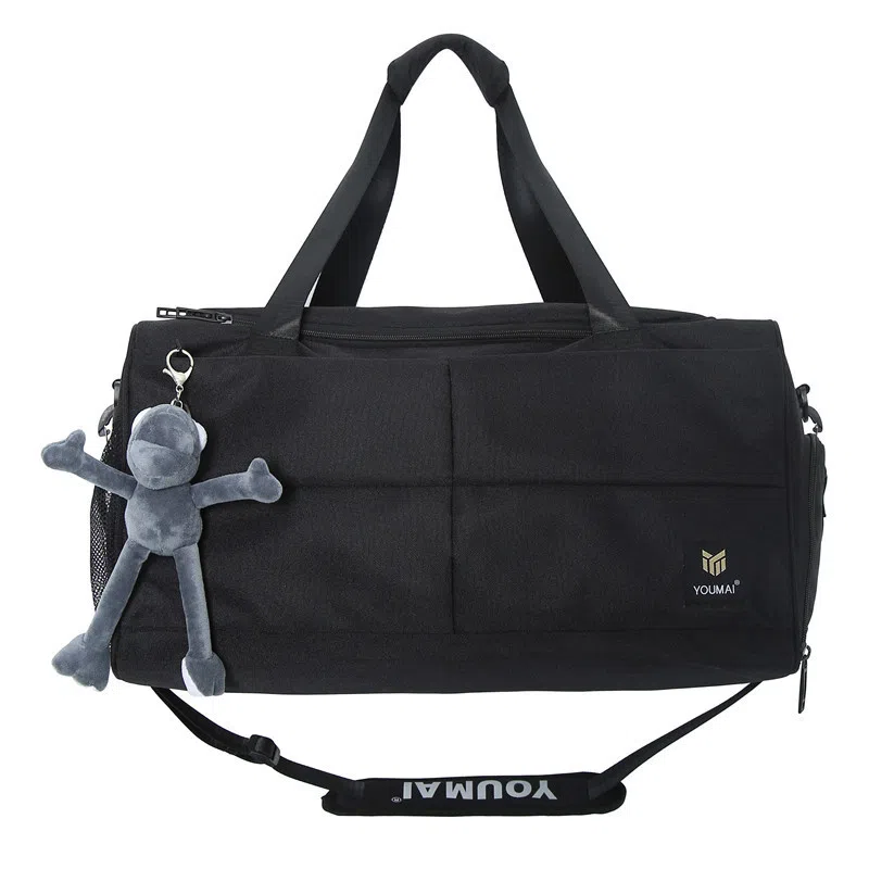 醇龙 大容量短途旅行干湿分离多用 牛津布 单肩包 男女同款情侣款 黑/青绿/蓝/灰/粉/紫/黄/红/白