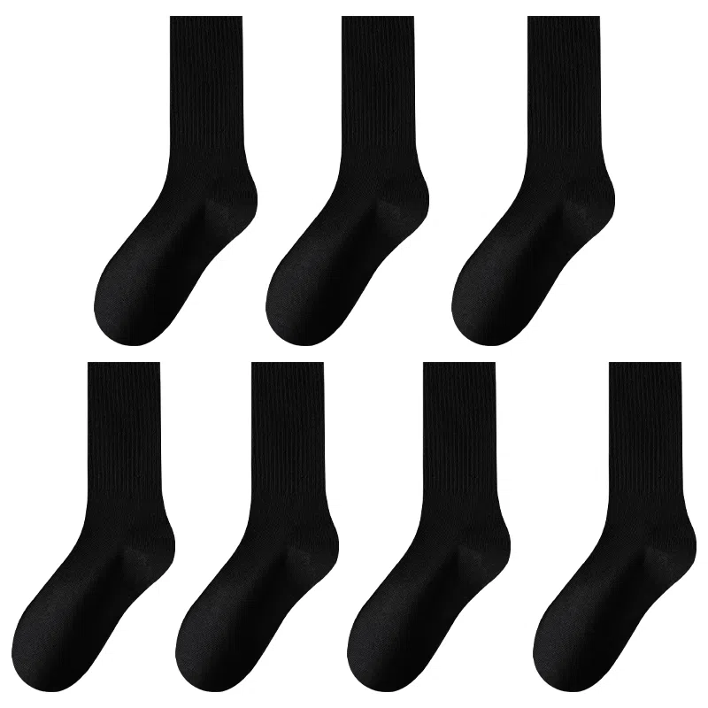 莫代尔 纯色简约透气耐穿袜高弹力堆堆袜减龄无痕透气舒适裸感亲肤柔软吸湿排汗中筒袜 女款 组合装