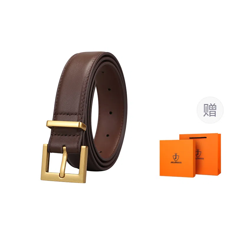 杰伦欧斯 装饰针扣配牛仔裤配西装真皮 头层牛皮 皮带 女款