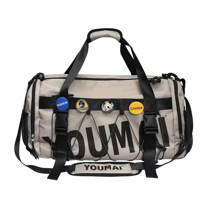 醇龙 多功能干湿分离休闲简约短途旅游时尚百搭 尼龙布 旅行包 男女同款情侣款 黑/青绿/军绿/黄/粉/卡其