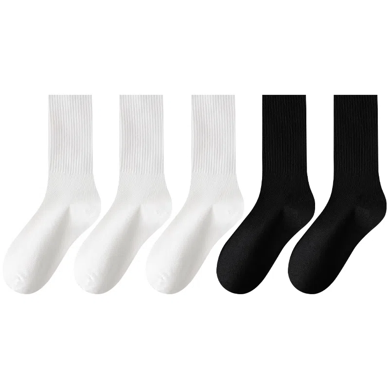 莫代尔 纯色简约透气耐穿袜高弹力堆堆袜减龄无痕透气舒适裸感亲肤柔软吸湿排汗中筒袜 女款 组合装