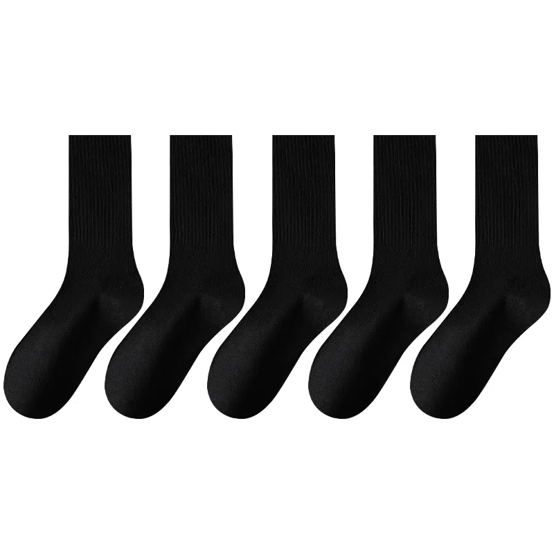 莫代尔 纯色简约透气耐穿袜高弹力堆堆袜减龄无痕透气舒适裸感亲肤柔软吸湿排汗中筒袜 女款 组合装