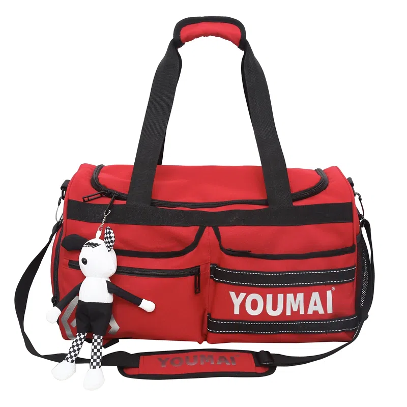 醇龙 中性风休闲简约旅游时尚百搭多功能 尼龙布 旅行包 男女同款情侣款 黑/黄/紫/红/灰/青绿/粉