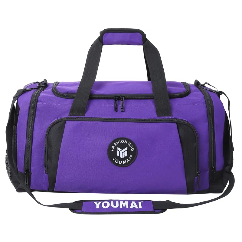 醇龙 多功能大容量干湿分离 牛津布 旅行包 男女同款情侣款 酒红色 青绿色/牛仔蓝色/黑色/灰色/黄色/紫色