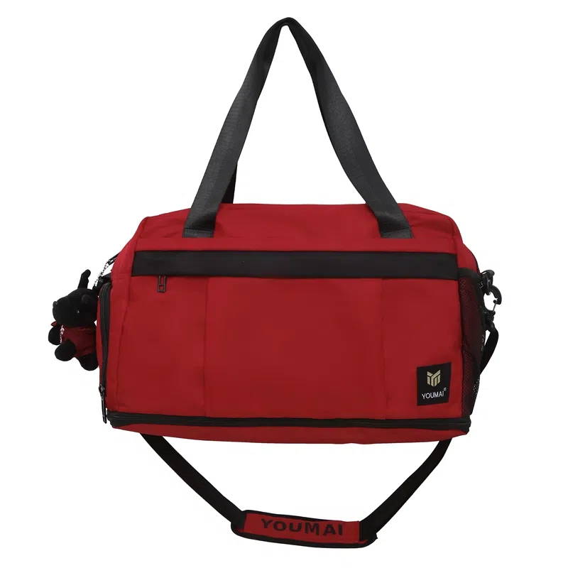 醇龙 中性风休闲简约短途旅游时尚百搭 尼龙 旅行包 常规 男女同款情侣款 黑/红/黄/卡其/青绿/军绿/粉