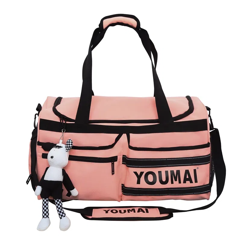 醇龙 中性风休闲简约旅游时尚百搭多功能 尼龙布 旅行包 男女同款情侣款 黑/黄/紫/红/灰/青绿/粉