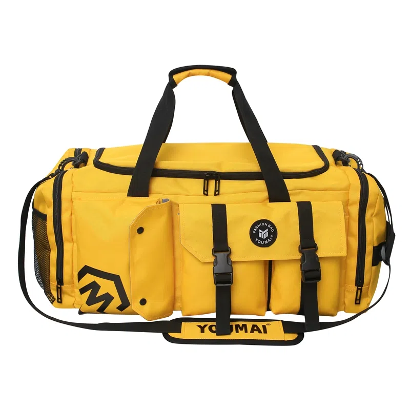 醇龙 大容量多功能干湿分离带独立鞋仓 牛津布 旅行包 男女同款情侣款 黑/黄/灰/白/紫/粉/青绿/桔红