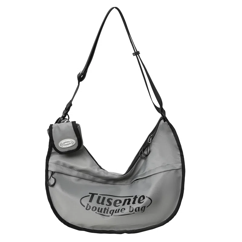 彤彤兔 小众日系休闲通勤 尼龙 单肩包 女款 黑色/绿色/浅灰色