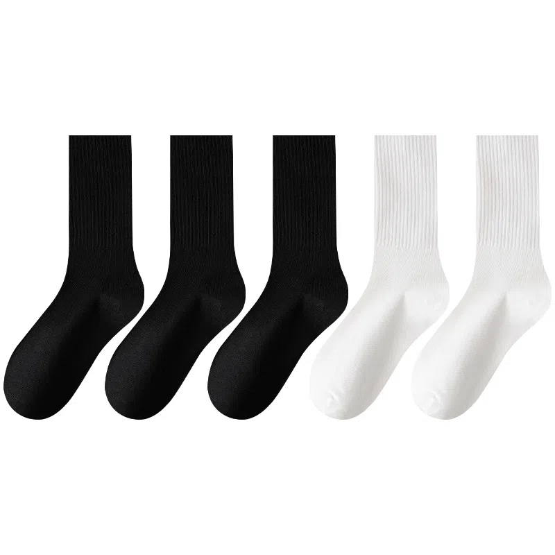 莫代尔 纯色简约透气耐穿袜高弹力堆堆袜减龄无痕透气舒适裸感亲肤柔软吸湿排汗中筒袜 女款 组合装