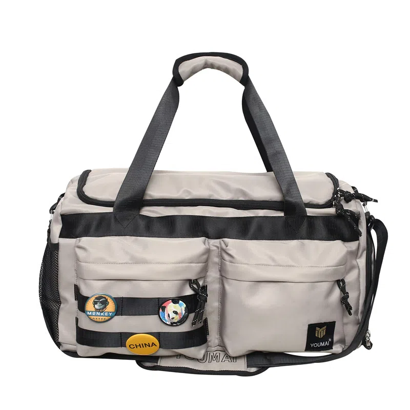 醇龙 大容量干湿分离时尚休闲 尼龙布 单肩包 男女同款情侣款 黑/青绿/黄/蓝/军绿/粉/卡其