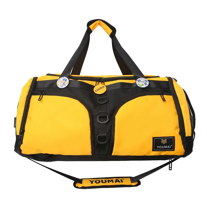 醇龙 大容量干湿分离多功能 尼龙 旅行包 男女同款情侣款 黑/黄/卡其/粉/军绿/青绿/蓝