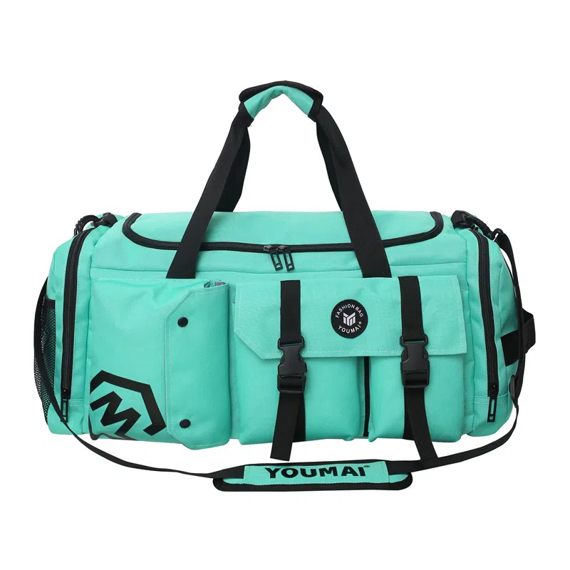 醇龙 大容量多功能干湿分离带独立鞋仓 牛津布 旅行包 男女同款情侣款 黑/黄/灰/白/紫/粉/青绿/桔红