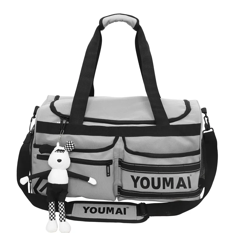 彤彤兔 大容量干湿分离轻便 尼龙 双肩包 黑色/黄色/紫色/红色/灰色/粉色/青绿色