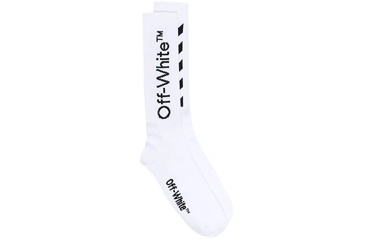 OFF-WHITE Logo Socks White