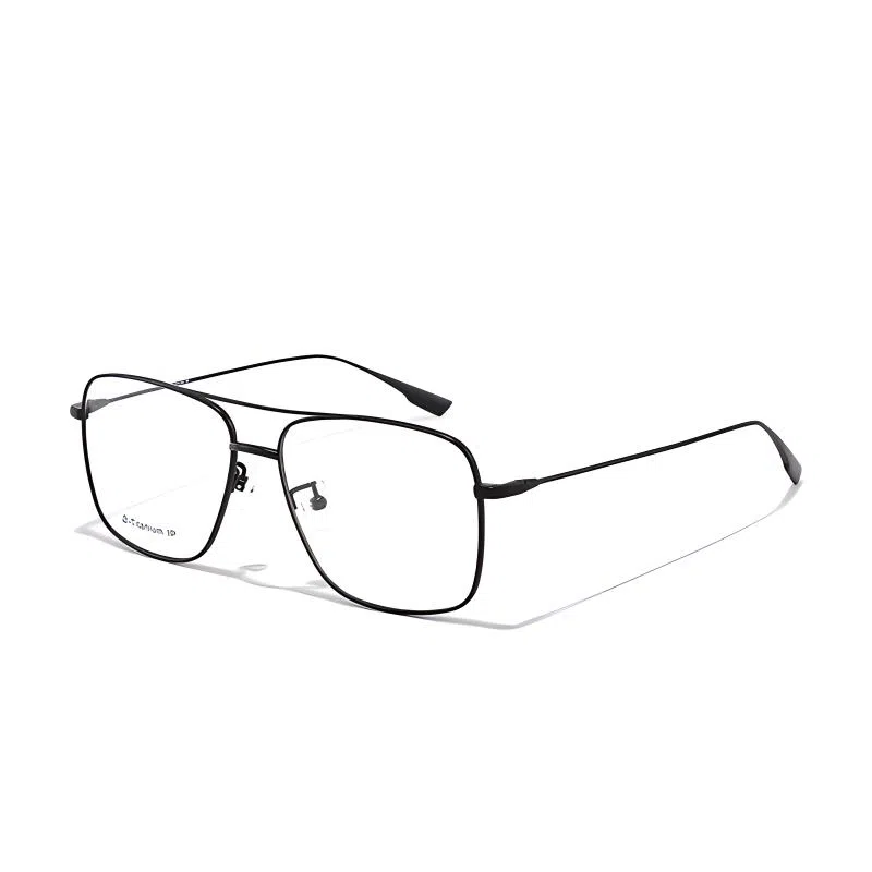 【联系客服可选配镜套餐】 佐川 高端纯钛银丝近视眼镜 时尚复古双梁眼镜 超轻轻奢 可配防蓝光变色 飞行员式 光学镜架 男女同款情侣款