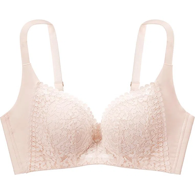 都市丽人 益母草抗菌蕾丝内衣女透气收副乳手掌杯聚拢文胸 女款