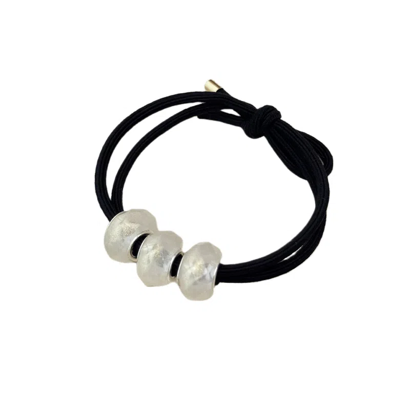 贯古今 格纹圆球高级感气质橡扎头发 尼龙 发圈 女款