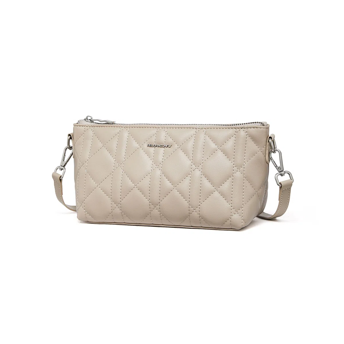 红蜻蜓 经典休闲简约日常通勤时尚百搭 牛剖层皮革拼超纤维合成革 单肩斜挎包 女款 饼干杏/极夜黑