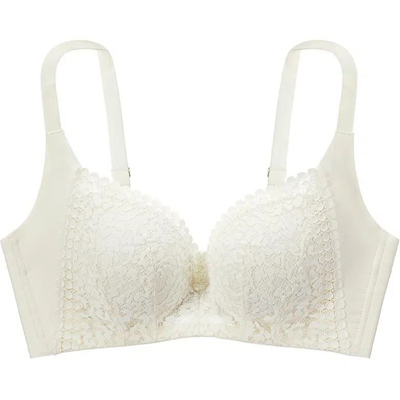 都市丽人 益母草抗菌蕾丝内衣女透气收副乳手掌杯聚拢文胸 女款