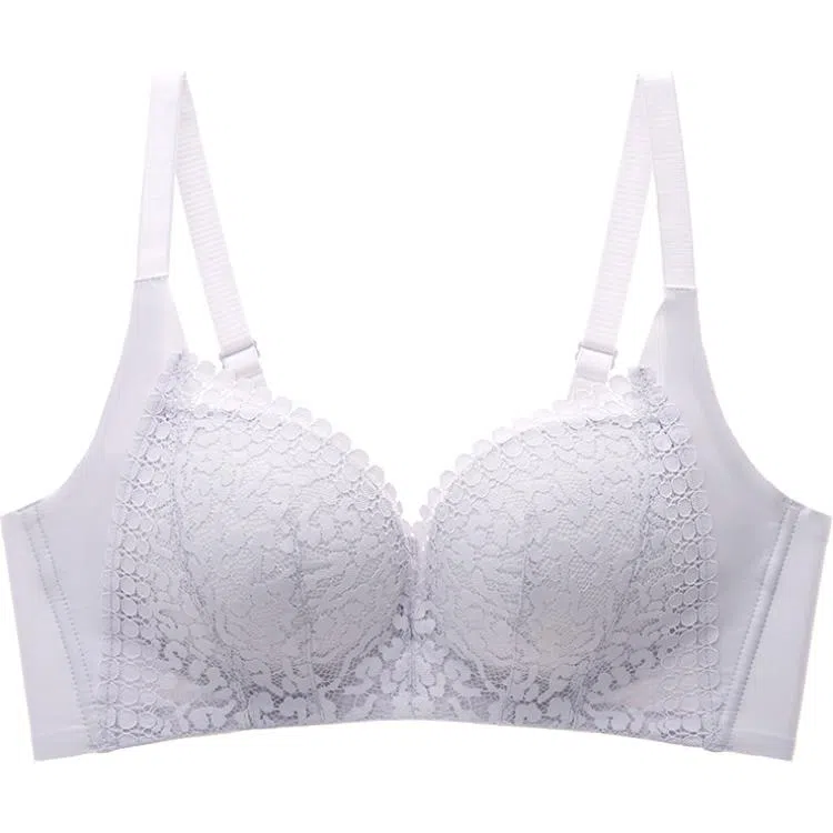 都市丽人 益母草抗菌蕾丝内衣女透气收副乳手掌杯聚拢文胸 女款
