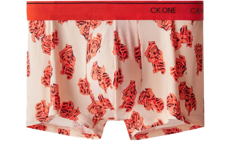 Calvin Klein Logo Print Boxer Briefs Red