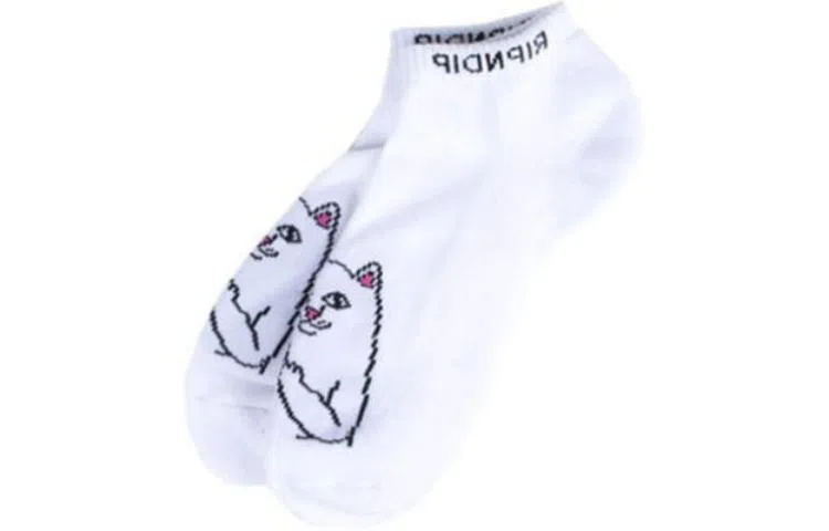RIPNDIP Logo Crew Socks White
