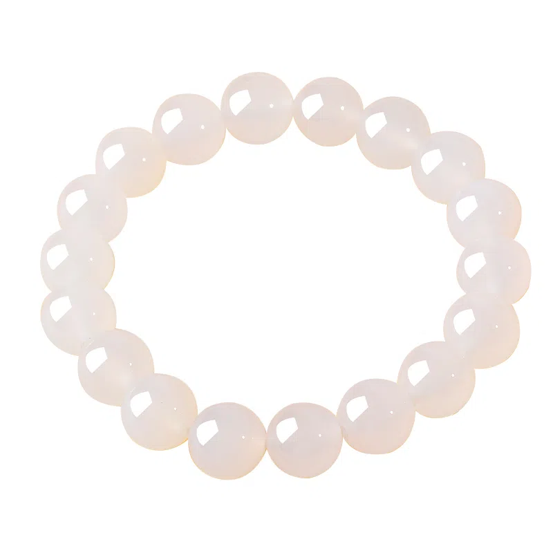 世存 新中式白月光小众设计玉饰圆形珠 玛瑙 玉石手串 女款