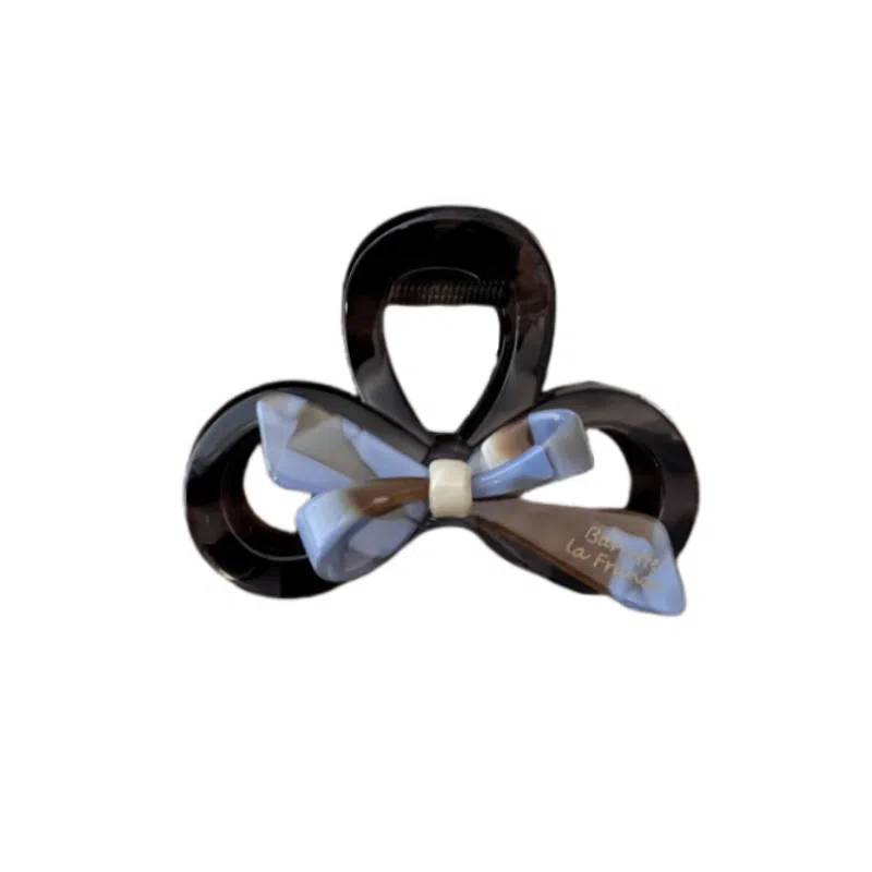 尚先生 冷淡风蓝色晕染蝴蝶发夹百搭鲨鱼夹后脑勺适合各种发量发抓夹发卡 发饰 女款