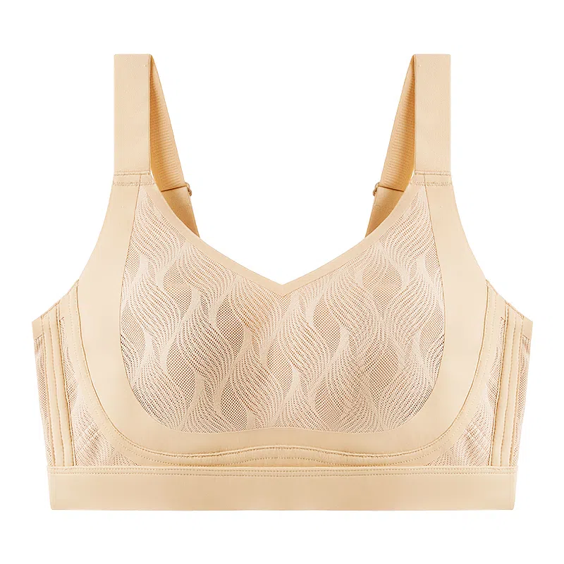 千奈美 无痕显小亲肤舒适聚拢透气蕾丝文胸 女款