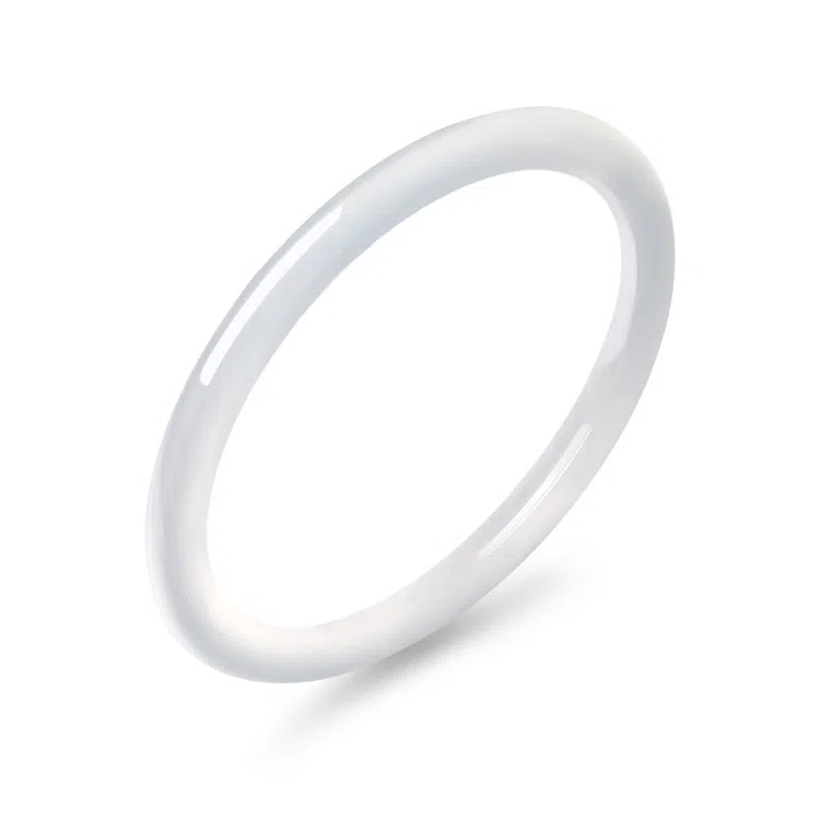 佐卡伊 白月光 叮当镯 玉髓 玉石手镯 女款